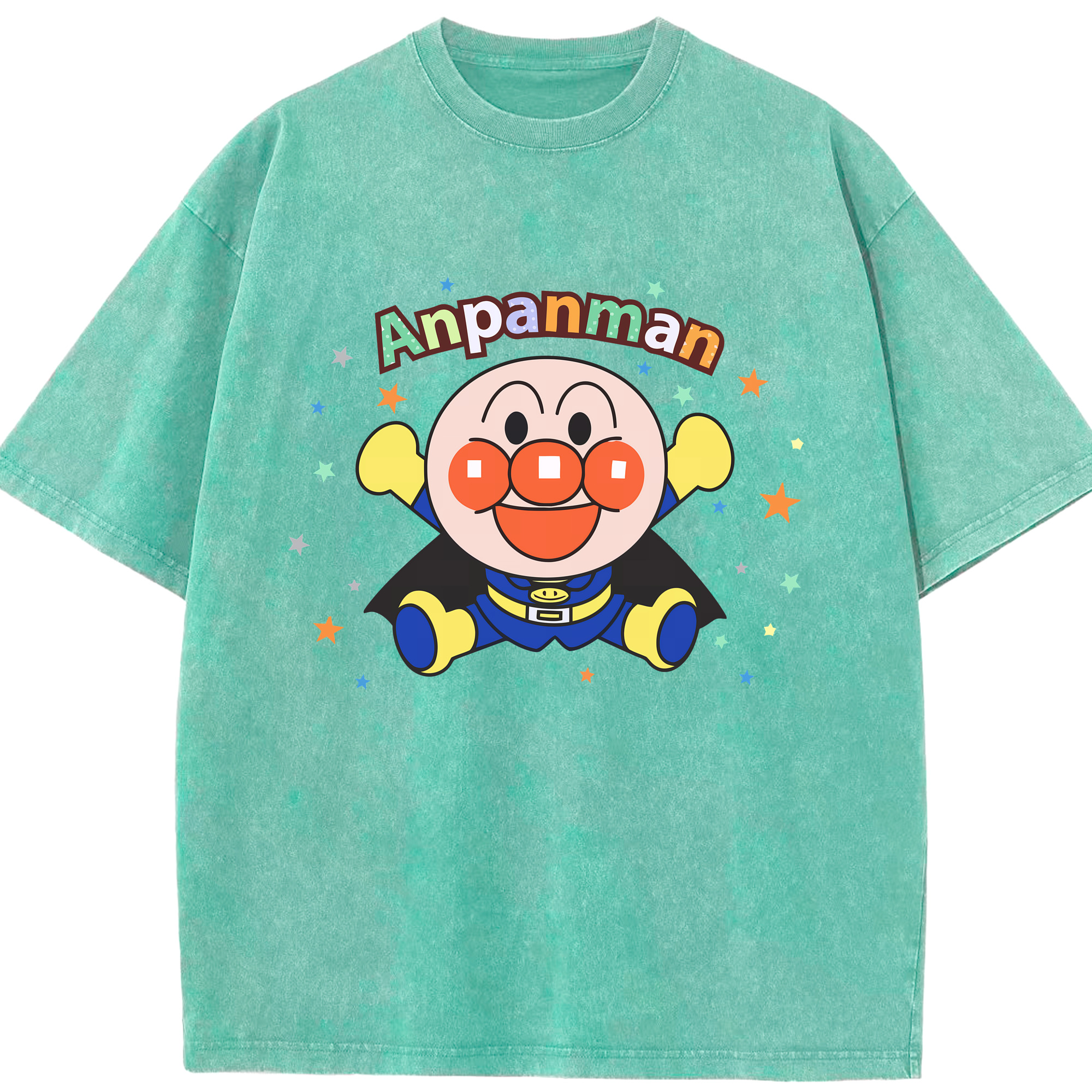 （画像用） アンパンマン Anpanman 綿100% ヴィンテージ風 半袖Tシャツ（フロントプリント）